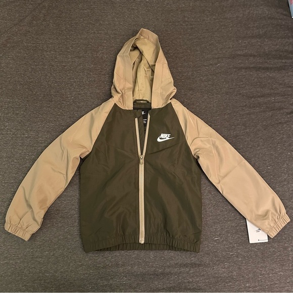 Nike Other - Nike Boys Windrunner Jacket Green Hooded Size 4T Full Zip